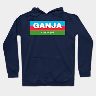 Ganja City in Azerbaijan Flag Colors Stripes Hoodie